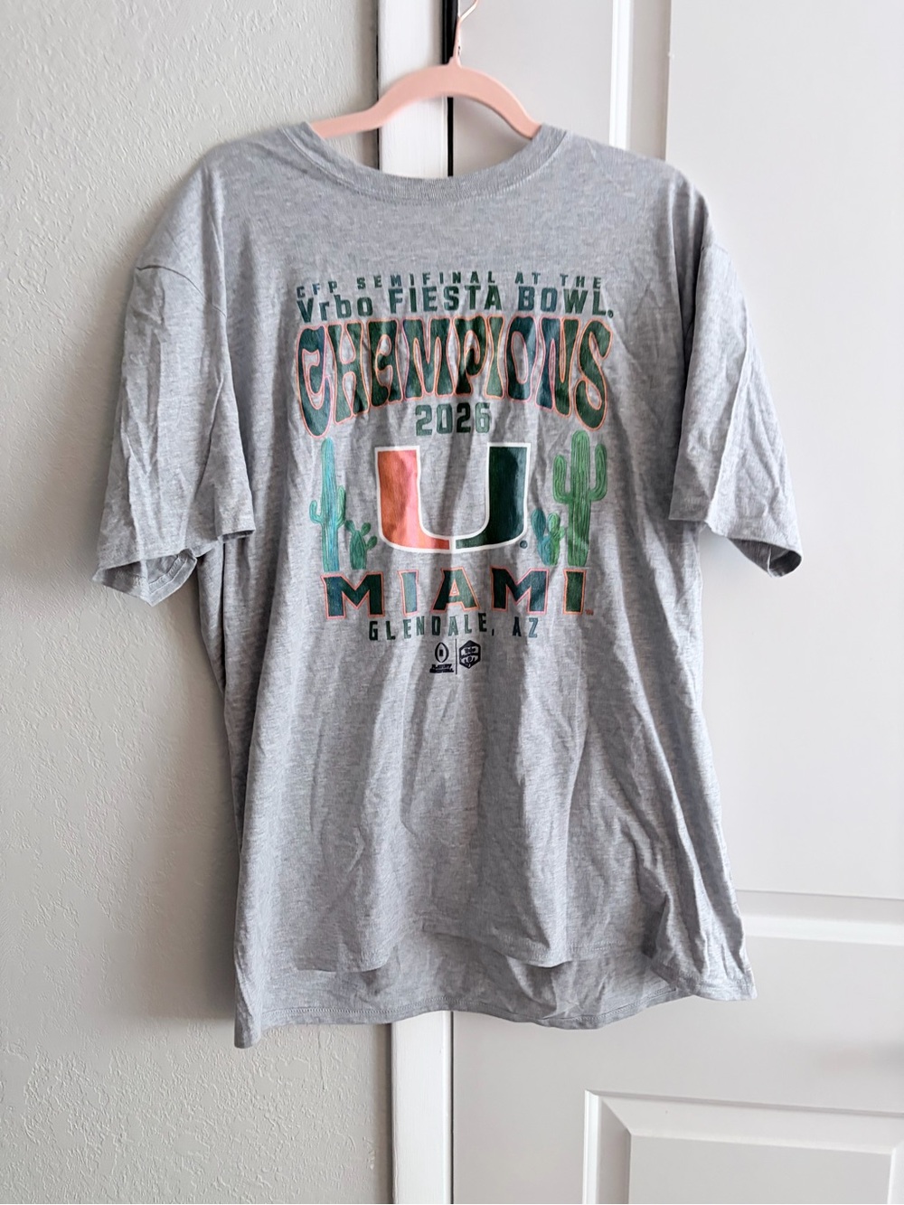 Fanatics Gray Miami 2026 Champions Short Sleeve Tee